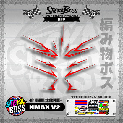 NMAX V2 DECALS ( 001 MINIMALIST STRIPPING )【WITH FREEBIES】