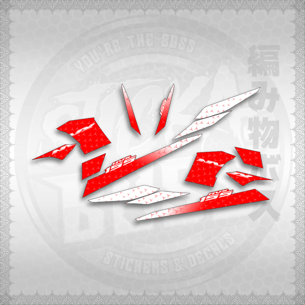 STICKER DECALS for AEROX 155 V2 INDO-MALAYSIAN (AV2SHME) By STICKABOSS (SOFIE LAMINATED WATER