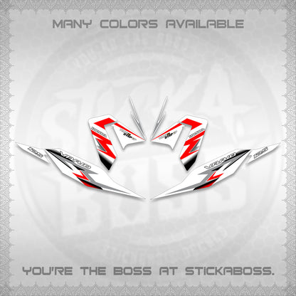 CLICK 125 V4 VARIO FOR WHITE DECALS (2026 VR0006 DESIGN) STICKER KITS BY STICKABOSS