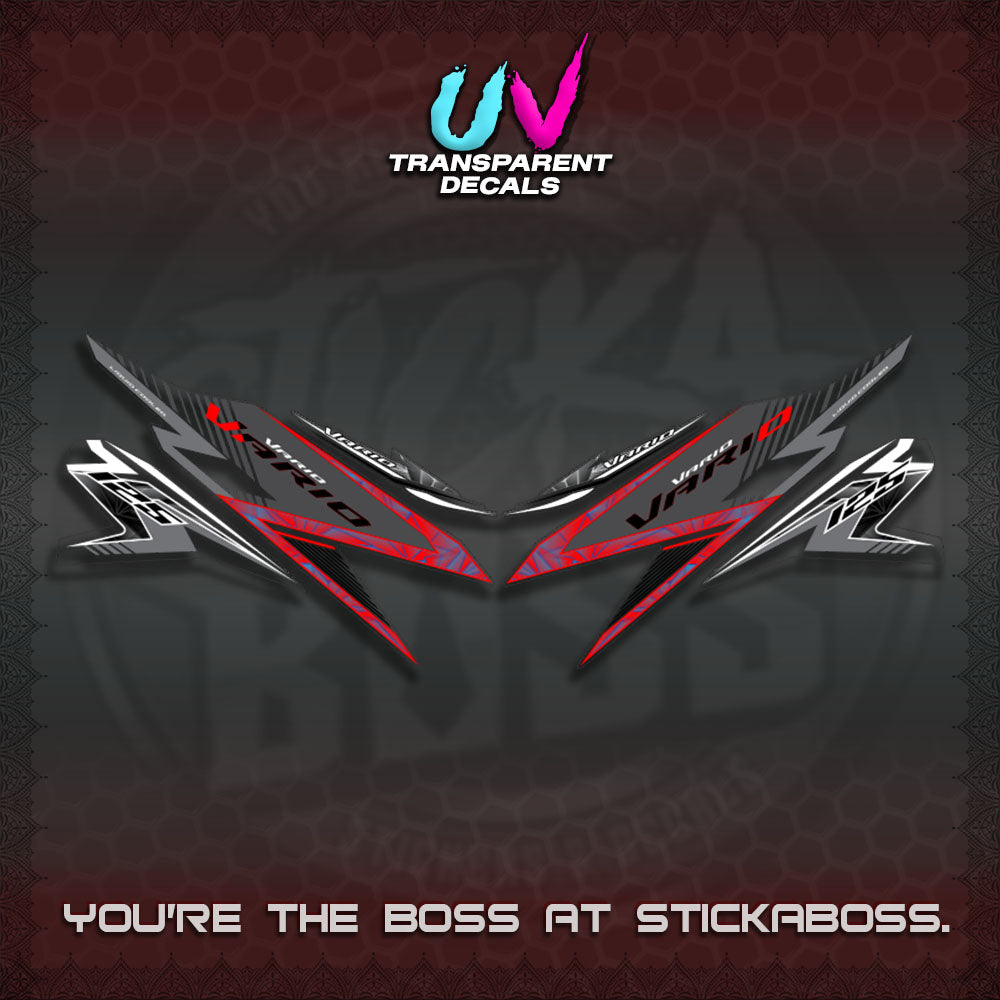 CLICK 125 V2  UV TRANSPARENT VARIO DECALS (2 TONE VIETNAM MOTIF 2026)STICKER DECALS By STICKABOSS