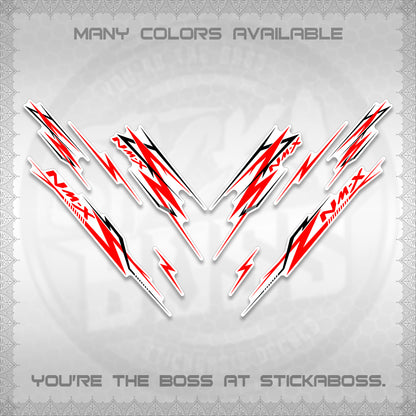 NMAX V2 FOR WHITE DECALS (2024 NM A8 STYLE) STICKER DECALS By STICKABOSS