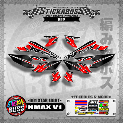 NMAX V1 STICKER DECALS ( 001 STAR LIGHT )【WITH FREEBIES】