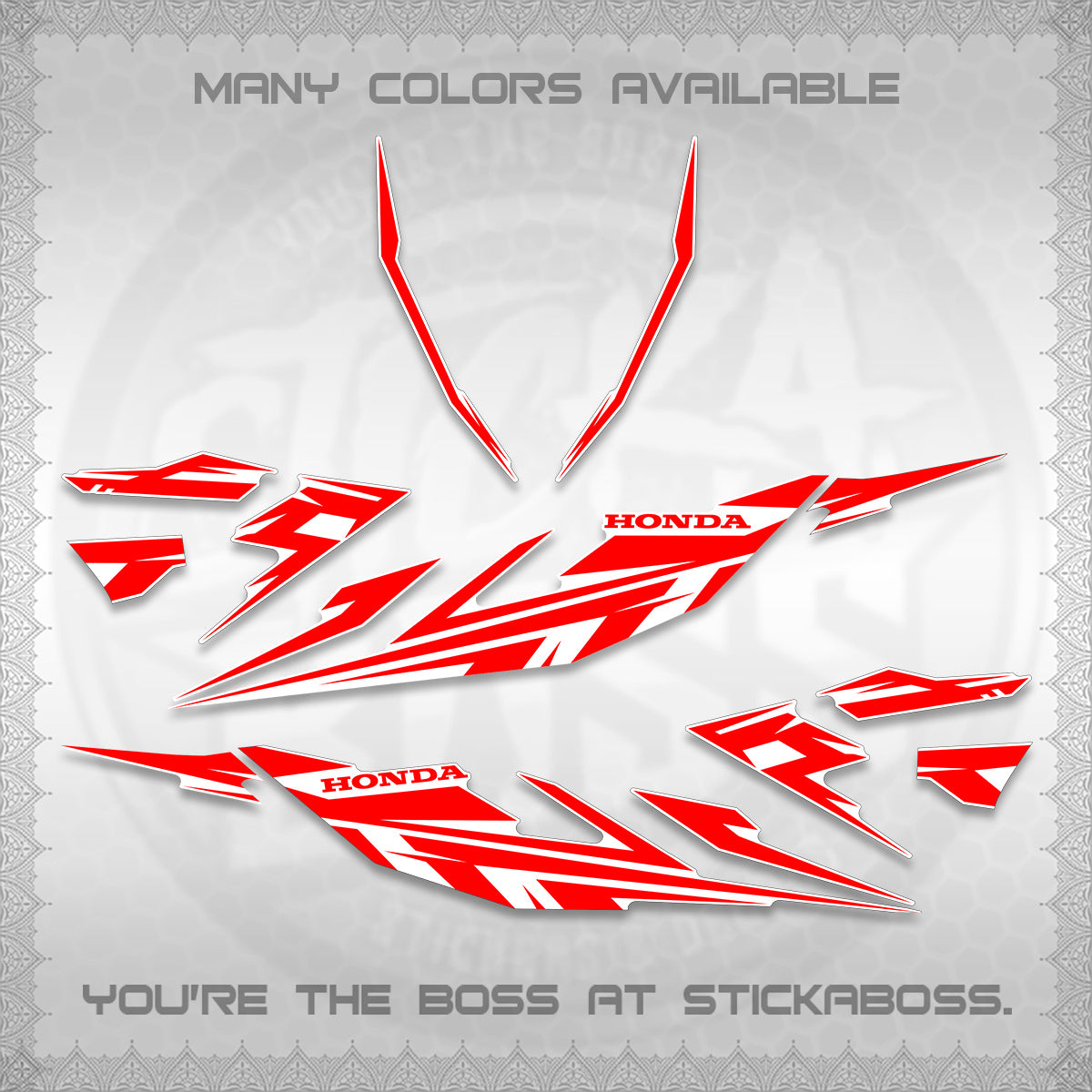 CLICK 125 V4 FOR WHITE DECALS (2026 MINIMAL 001 DESIGN) STICKER DECALS By STICKABOSS