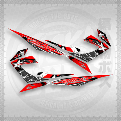STICKER DECALS for RAIDER 150 REBORN CARB (RRCTHMATH04) By STICKABOSS (SOFIE LAMINATED WATERPROOF)