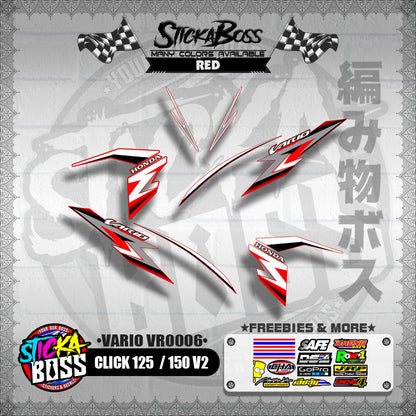 CLICK 125 /150 V2 DECALS ( VARIO VR0006 )【WITH FREEBIES】
