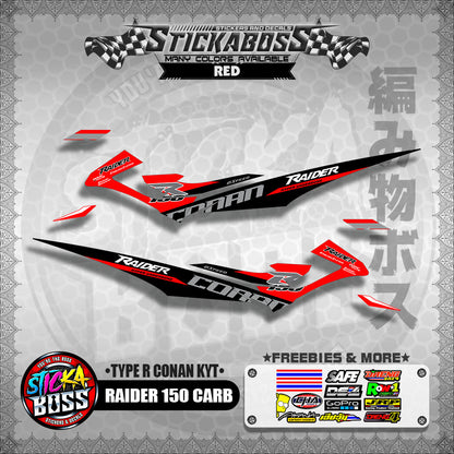 RAIDER 150 CARB DECALS ( TYPE R CONAN KYT )【WITH FREEBIES】