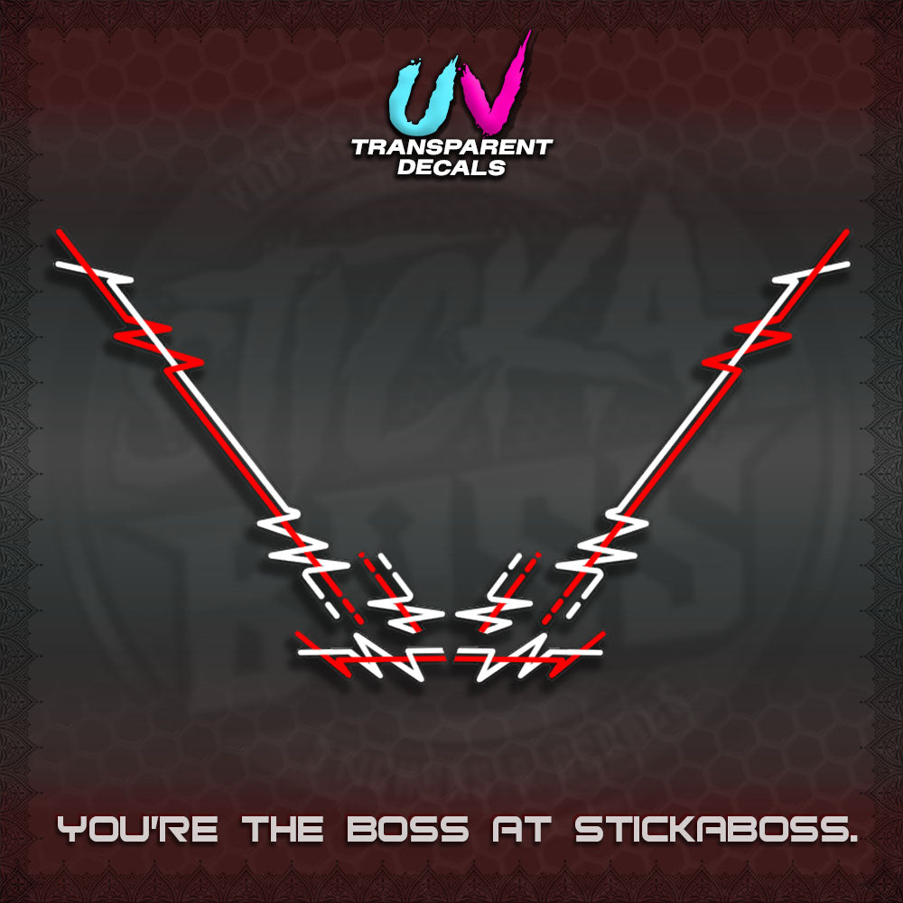 HONDA GIONO UV TRANSPARENT DECALS (PINSTRIPING DESIGN)STICKER DECALS By STICKABOSS