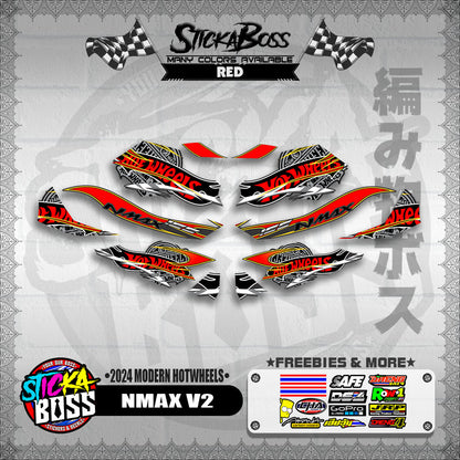 NMAX V2 DECALS ( 2024 MODERN HOTWHEELS )【WITH FREEBIES】