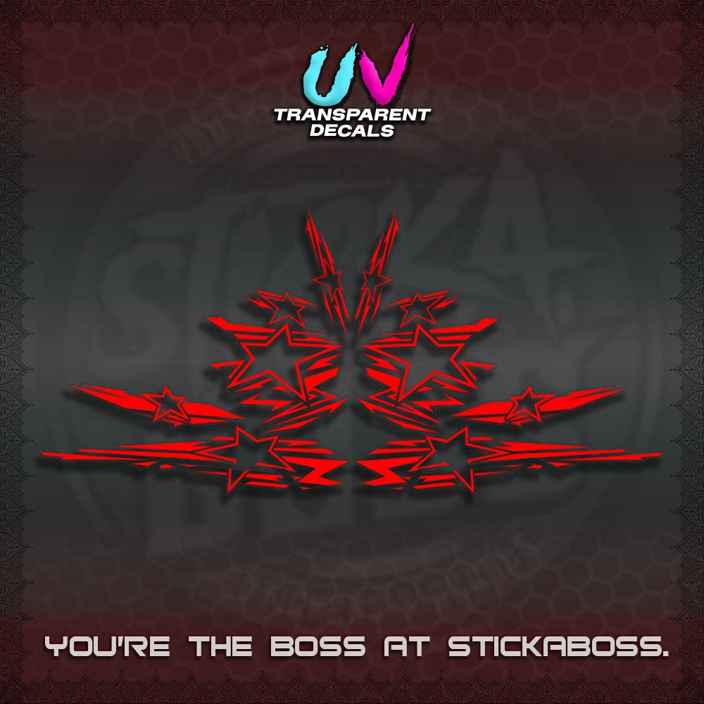AEROX V3 INDO UV TRANSPARENT DECALS (0006 NEW STAR EDITION)STICKER DECALS By STICKABOSS