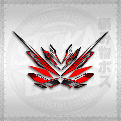 STICKER DECALS for RAIDER 150 FI THAI (RFISATH03DE) By STICKABOSS (SOFIE LAMINATED WATERPROOF)
