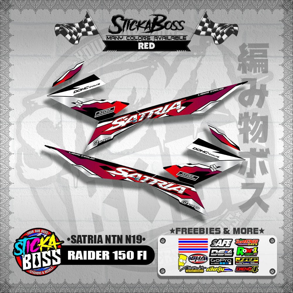 RAIDER 150 FI DECALS ( SATRIA NTN N19 )【WITH FREEBIES】