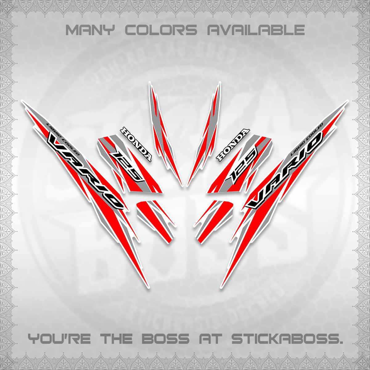 CLICK 125 V3 INDO FOR WHITE DECALS (2024 SV 22-A1 STYLE) STICKER KITS By STICKABOSS