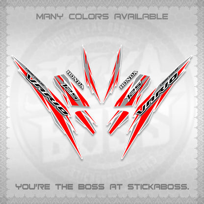 CLICK 125 V3 INDO FOR WHITE DECALS (2024 SV 22-A1 STYLE) STICKER KITS By STICKABOSS