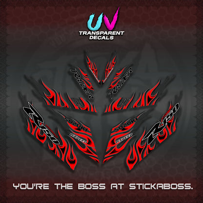 【PREMIUM UV PRINT】TRANSPARENT RAIDER 150 Fi DECALS(API TERBARU VIRAL ELEGAN)STICKER By STICKABOSS