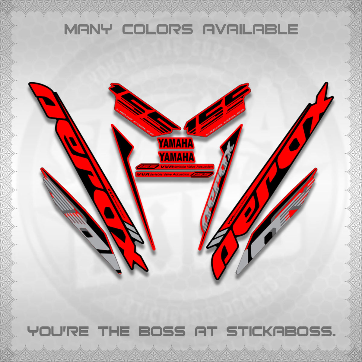 AEROX V3 STOCK STRIPING DECALS (SP EDITION)STICKER DECALS By STICKABOSS