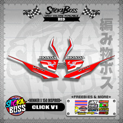 CLICK V1 DECALS ( WINNER X 150 INSPIRED )【WITH FREEBIES】