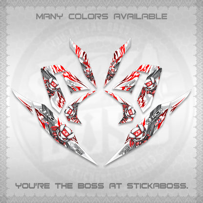 CLICK 125 V4 FOR WHITE DECALS (2026 NEW RCB 2.0 DESIGN) STICKER KITS BY STICKABOSS