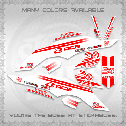 CLICK 125 V3 FOR WHITE DECALS (2026 30TH ANNIVERSARY RACING DESIGN)STICKER DECALS By STICKABOSS