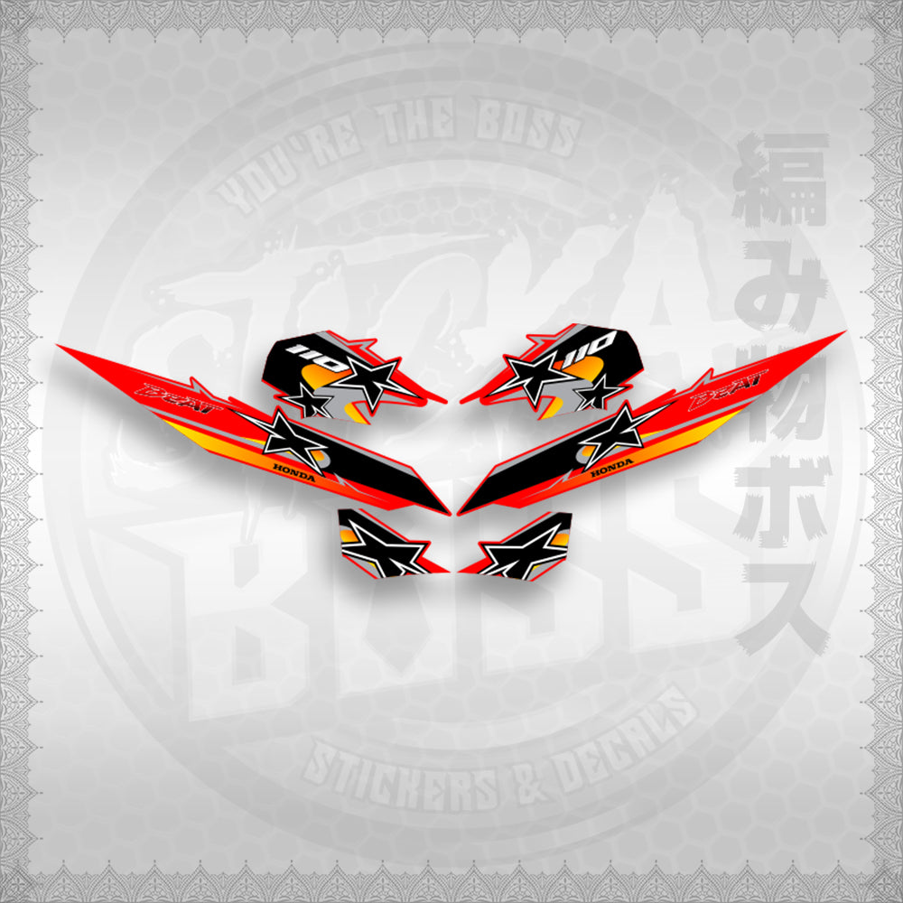 BEAT Fi V2 INDO CONCEPT ( TERBARU MOTIF ) STICKER DECALS By STICKABOSS