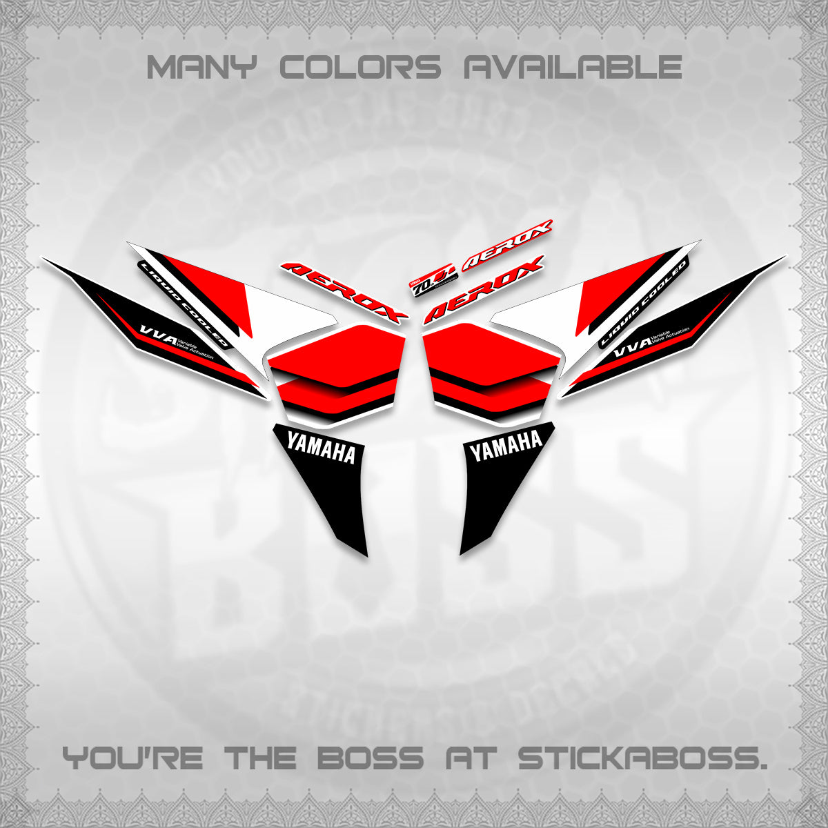AEROX V3 DECALS (70TH ANNIVERSARY DESIGN) STICKER DECALS By STICKABOSS (Copy) (Copy) (Copy) (Copy) (Copy) (Copy)