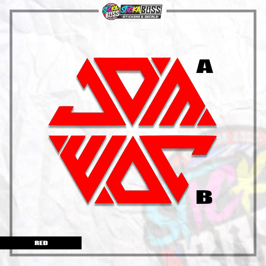 JDM TRIANGLE LETTER | VINYL CUT-OUT STICKER   ( ANIME VINYL STICKER DECALS )【Stickaboss】