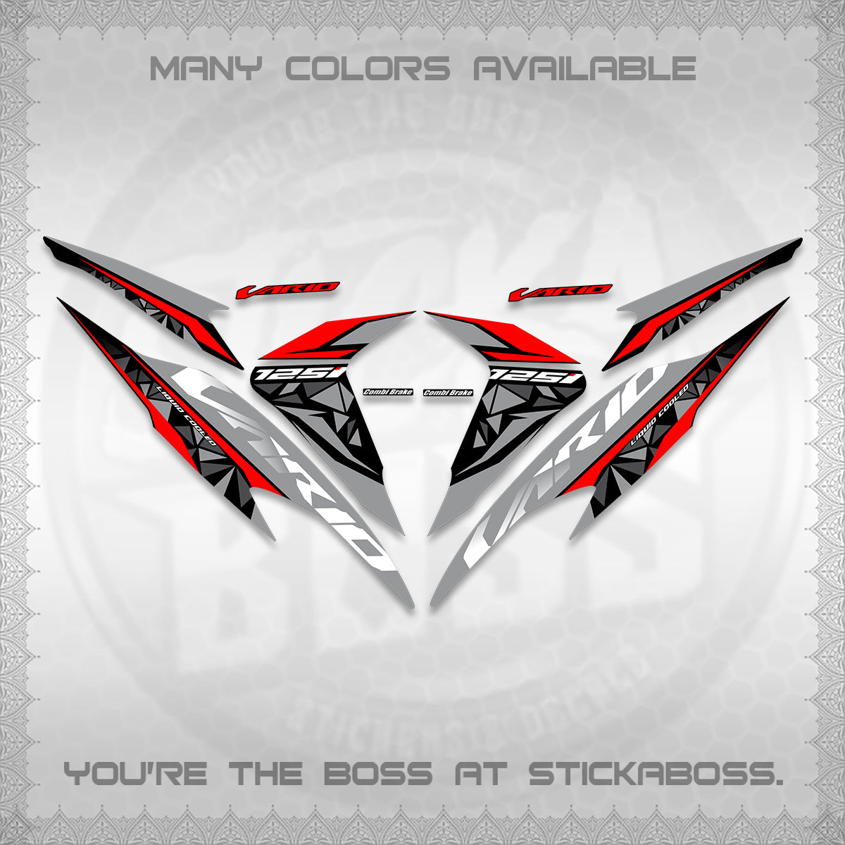 CLICK 125 V2 VARIO DECALS (2018–2022 STYLE DESIGN) STICKER DECALS BY STICKABOSS