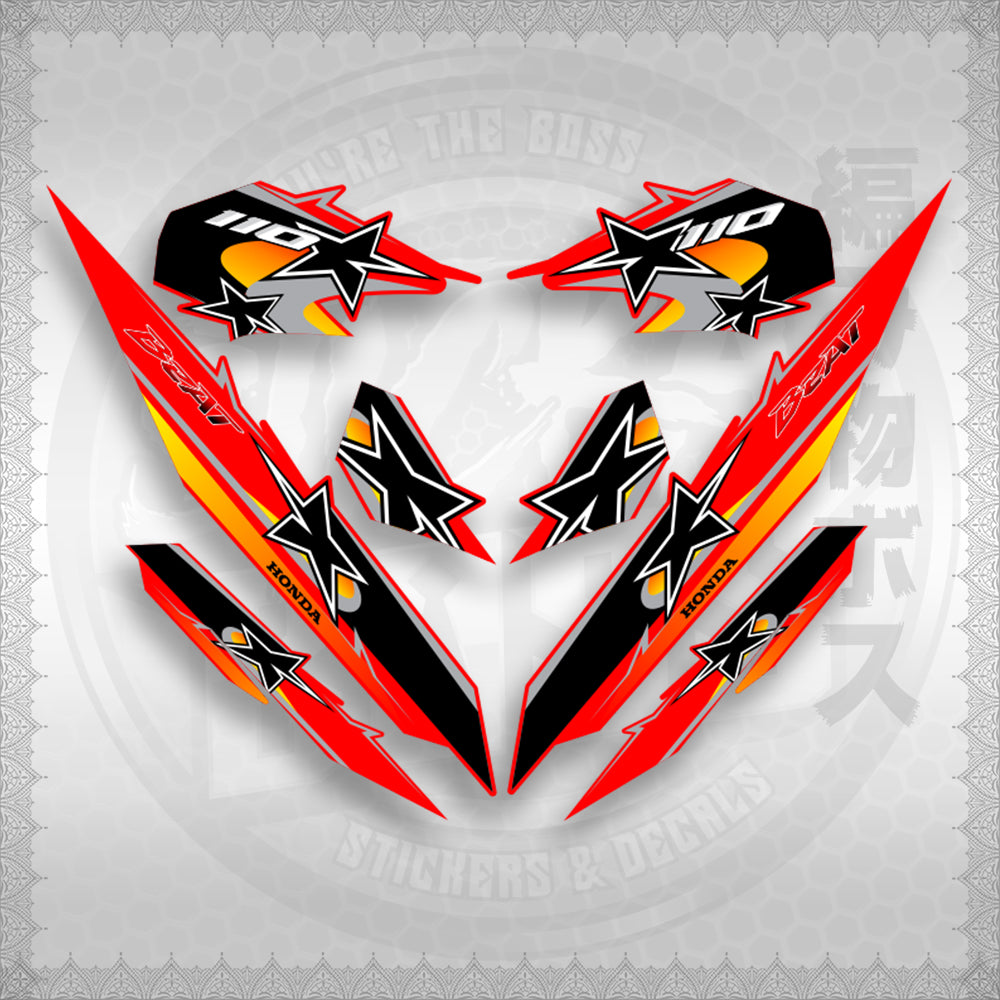 BEAT Fi V3 INDO CONCEPT ( TERBARU MOTIF ) STICKER DECALS By STICKABOSS