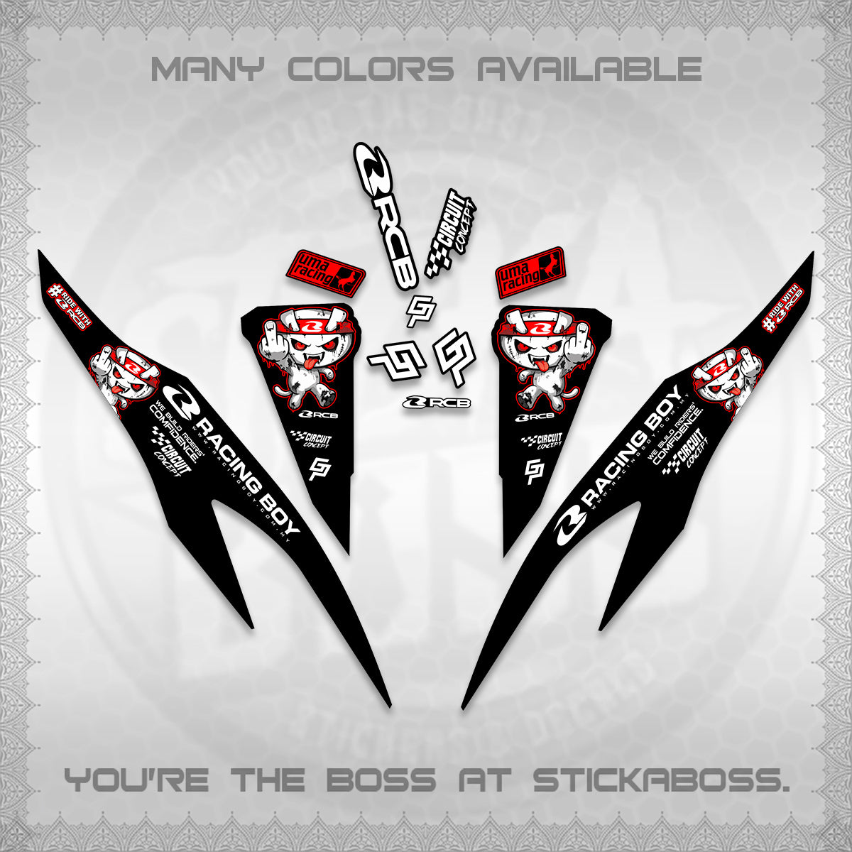 CLICK V2 DECALS (2026 RACE ZOMBIE DESIGN)STICKER DECALS By STICKABOSS