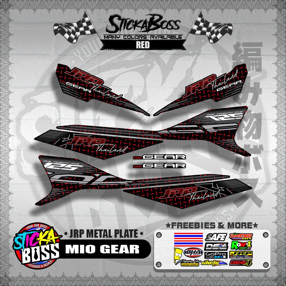 MIO GEAR DECALS ( JRP METAL PLATE )【WITH FREEBIES】