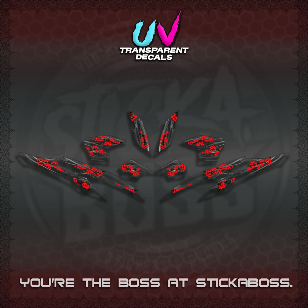 CLICK 125 V2 UV TRANSPARENT DECALS (2026 NEW SAKURA WIND)STICKER DECALS By STICKABOSS