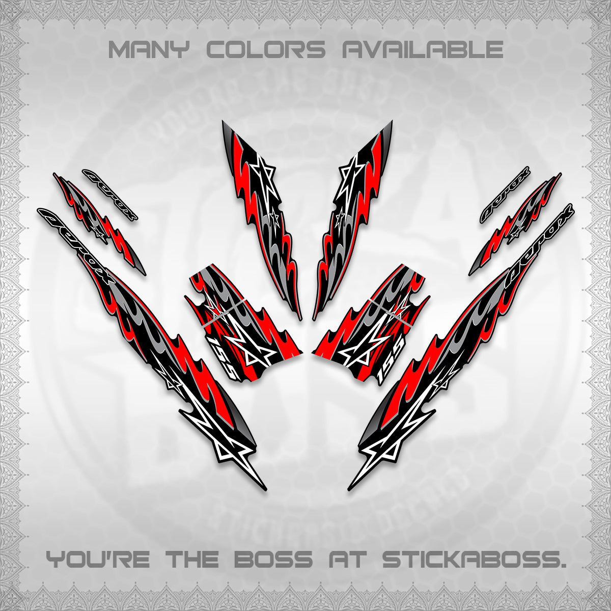 AEROX V2 INDO DECALS (2026 STAR 0001 MOTIF) STICKER KITS By STICKABOSS
