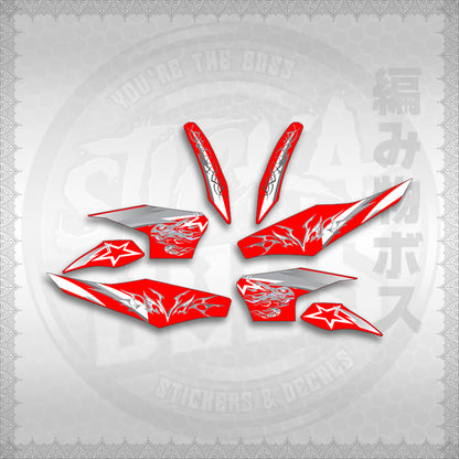 STICKER DECALS for CLICK 125 V2 (CV2VALEKYSH) By STICKABOSS (SOFIE LAMINATED WATERPROOF)