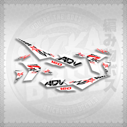 STICKER DECALS for ADV 160 (ALXOMINFOWH) By STICKABOSS (SOFIE LAMINATED WATERPROOF)