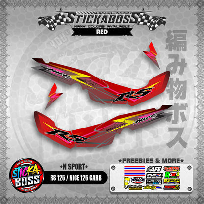 RS 125 NICE / 125 CARB STICKER DECALS ( N SPORT )【WITH FREEBIES】