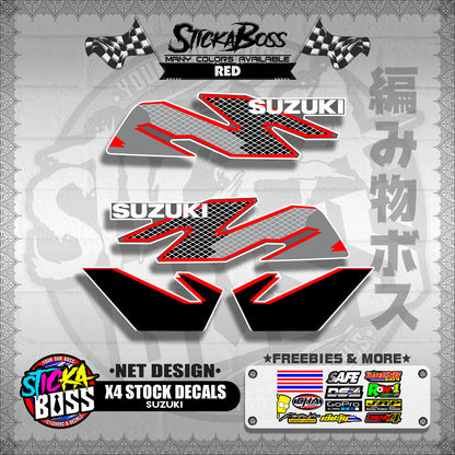 X4 STOCK DECALS ( NET DESIGN )【WITH FREEBIES】
