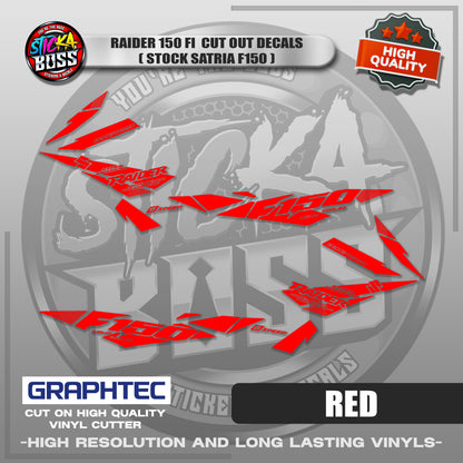 RAIDER 150 FI CUT OUT DECALS ( STOCK SATRIA F150 ) | VINYL WATERPROOF CUT-OUT STICKER DECALS