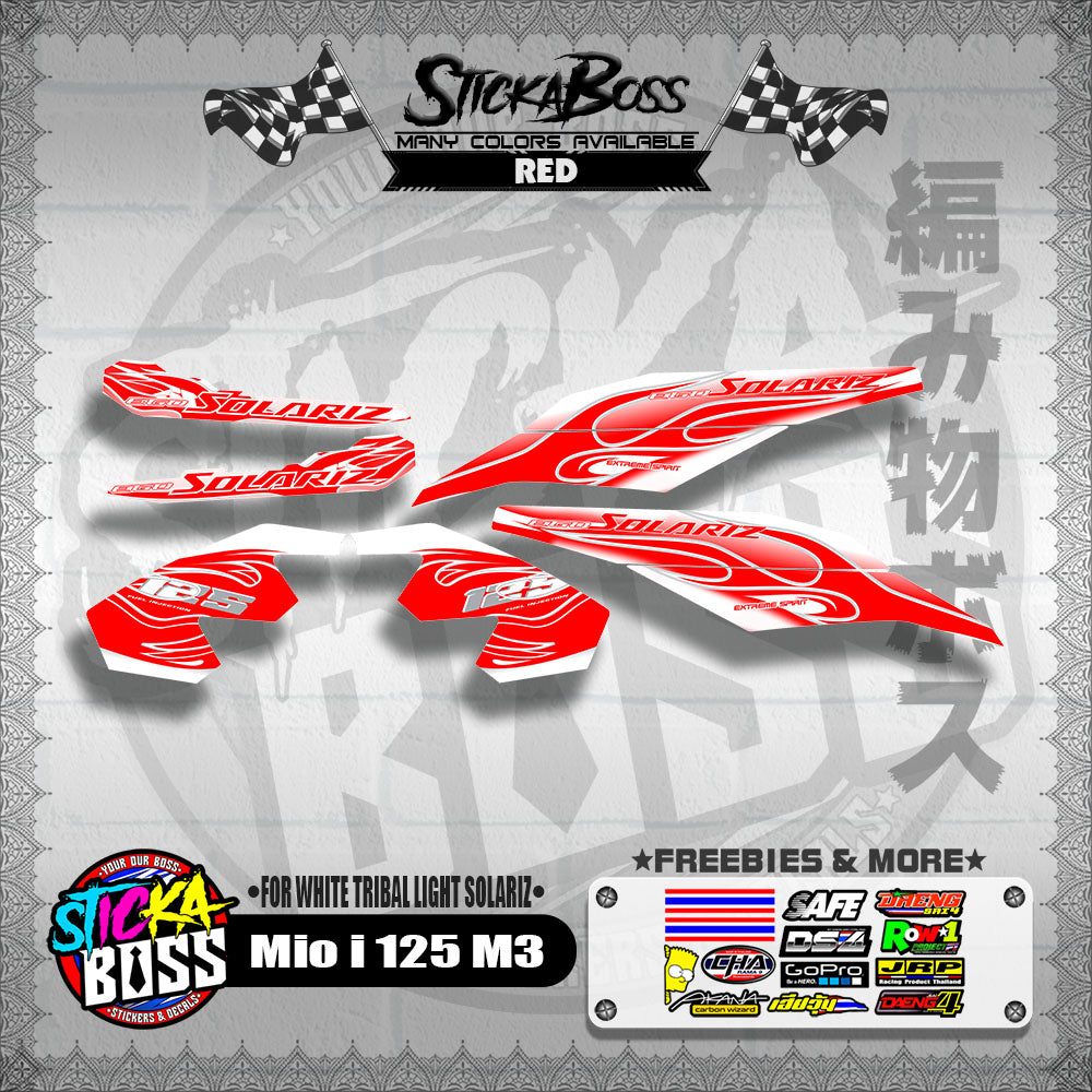 MIO I 125 M3 DECALS ( FOR WHITE TRIBAL LIGHT SOLARIZ )【WITH FREEBIES】