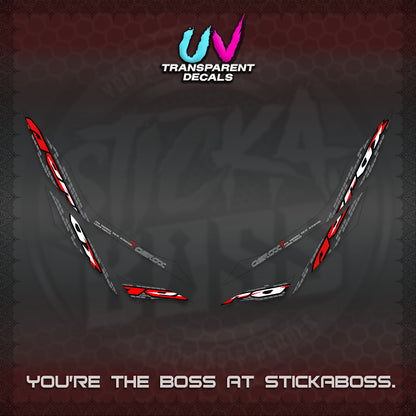 AEROX 155 V1 UV TRANSPARENT DECALS (NEW 2026 VORTEX) STICKER KITS BY STICKABOSS