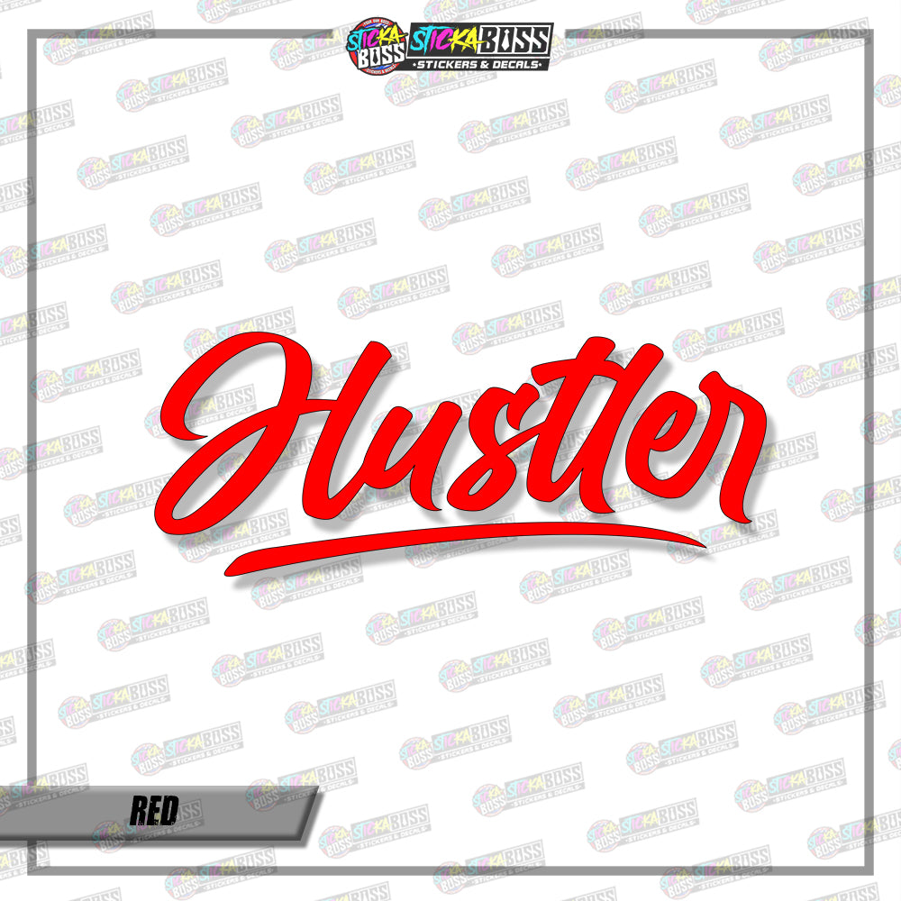 HUSTLER ( VINYL CUT-OUT STICKER DECALS )【Stickaboss】