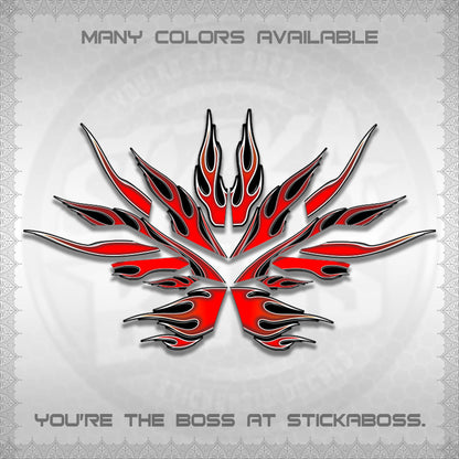AEROX V3 ALPHA TURBO DECALS (2026 LED FIRE MOTIF)STICKER DECALS By STICKABOSS