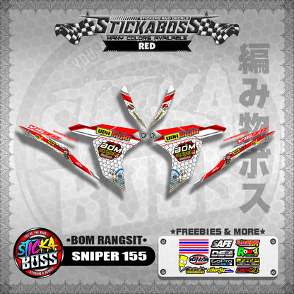 SNIPER 155 INDO DECALS ( BOM RANGSIT )【WITH FREEBIES】