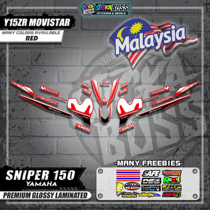 Sniper 150 Malaysian Decals ( Y15ZR MOVISTAR )【WITH FREEBIES】Malaysia Concept