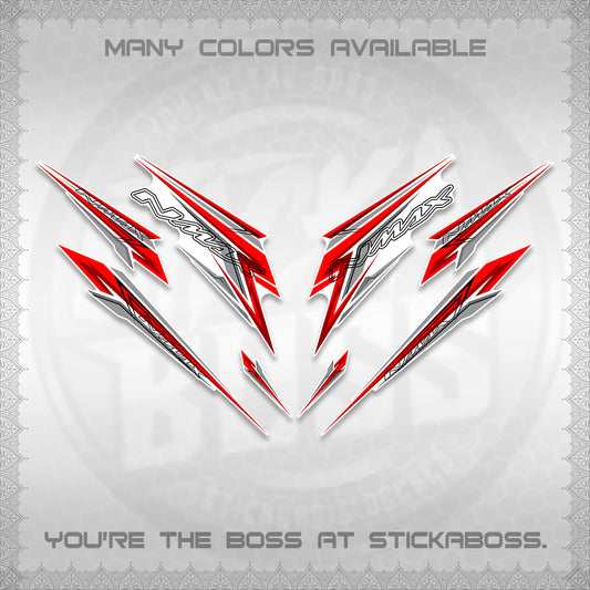 NMAX V2 FOR WHITE DECALS (2024 NM 00-A1 STYLE) STICKER DECALS By STICKABOSS