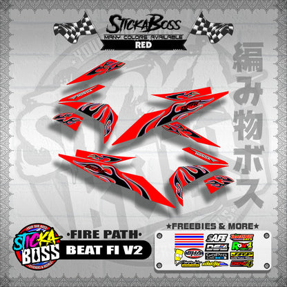 BEAT FI V2 DECALS ( FIRE PATH )【WITH FREEBIES】