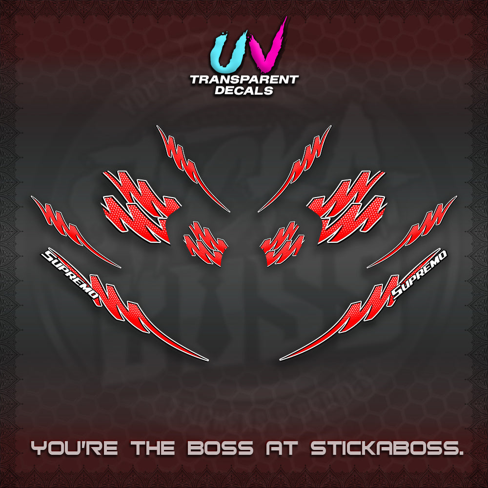 ADV 160 UV TRANSPARENT STRIPING(1 TONE PUTREA VIRDIAN) STICKER DECALS By STICKABOSS