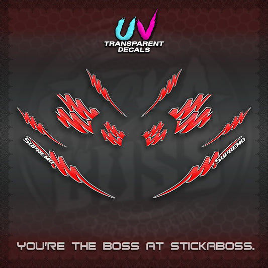 ADV 160 UV TRANSPARENT STRIPING(1 TONE PUTREA VIRDIAN) STICKER DECALS By STICKABOSS