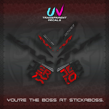 AEROX V2 NVX UV TRANSPARENT DECALS (2024 NEW 001 DESIGN) STICKER DECALS By STICKABOSS