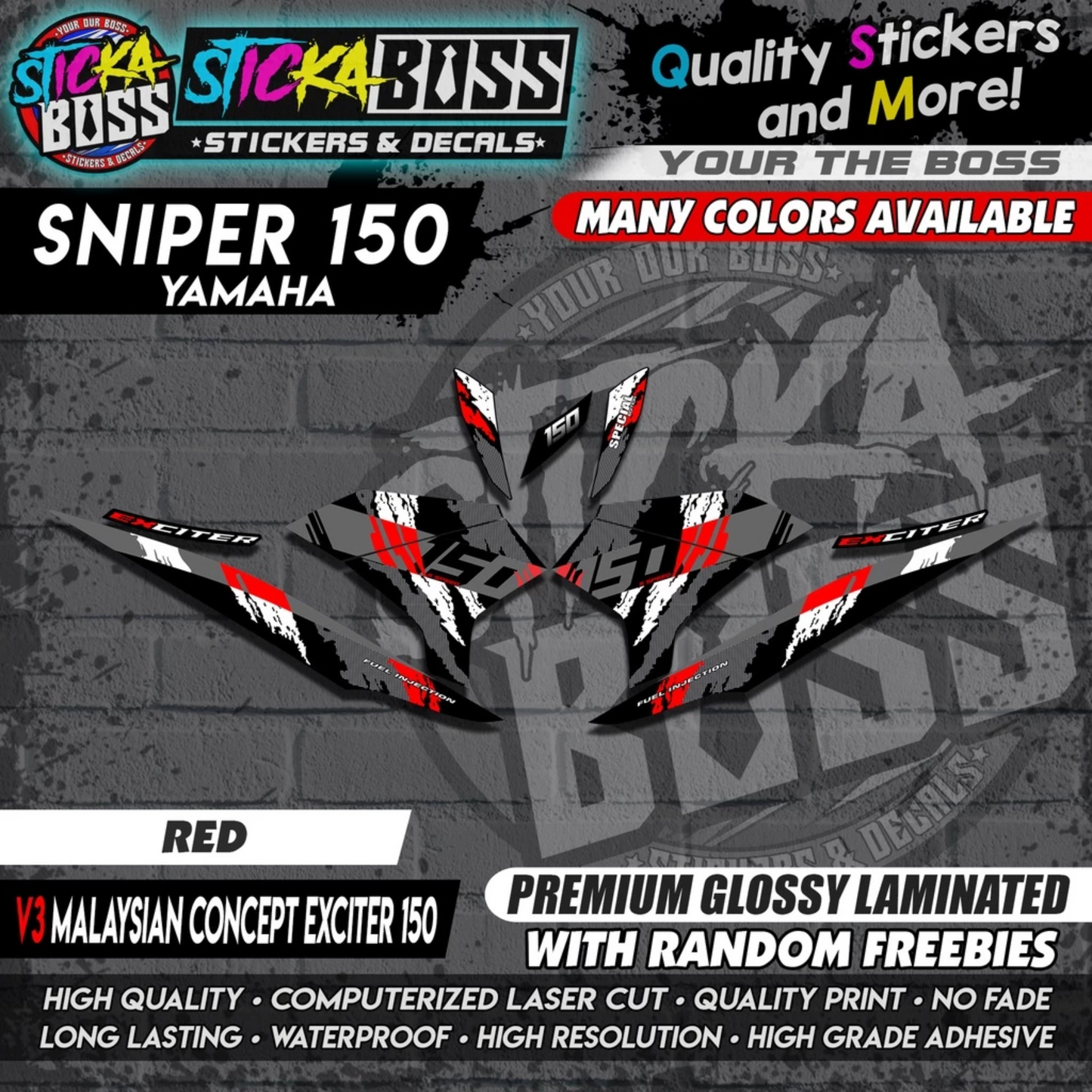 SNIPER 150 Decals 【 v3 Malaysian Concept EXCITER 150 】