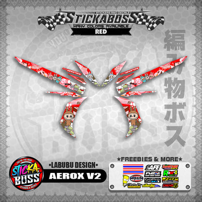 AEROX V2 STICKER DECALS ( LABUBU DESIGN )【WITH FREEBIES】