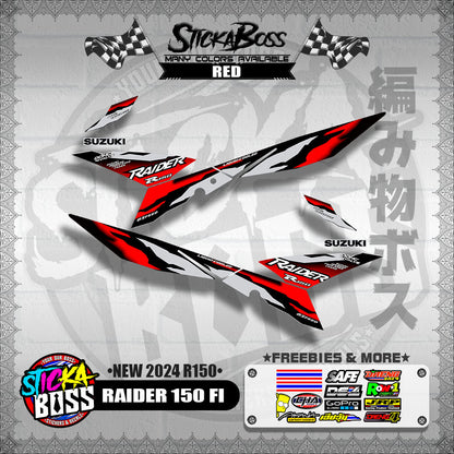 RAIDER 150 FI DECALS ( NEW 2024 R150 )【WITH FREEBIES】